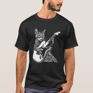 Camiseta Guitarrista de Gato - Mamãe Papai Savannah