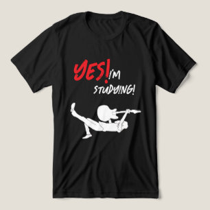 Camiseta Guitarrista de Volta às Aulas Estuda