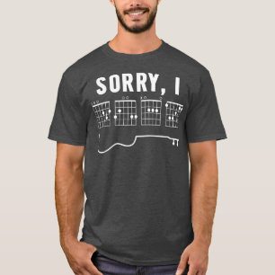 Camiseta Guitarrista Desculpe por DomAF Engraçado Mensagem