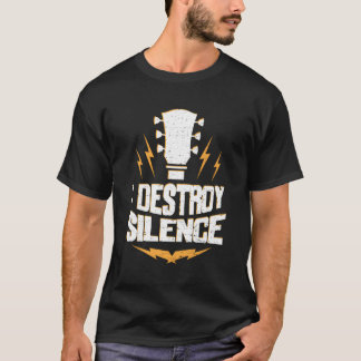 Camiseta Guitarrista Destruo Violão Silencioso