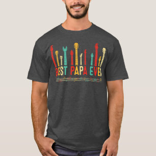 Camiseta Guitarrista do dia de os pais Melhor Papá Ever Vio