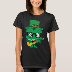 Camiseta Guitarrista do Shamrock Dia de São Patrício Guitar