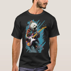 Camiseta Guitarrista do Urso Polar de Rock