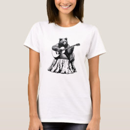 Camiseta Guitarrista do Urso Selvagem - Camisa-T feminina