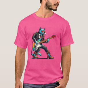 Camiseta Guitarrista Elétrica Kitten Music Lover Rock Guita