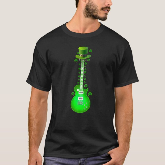 Camiseta Guitarrista Elétrica Leprechaun Rua de Patrick (Frente)