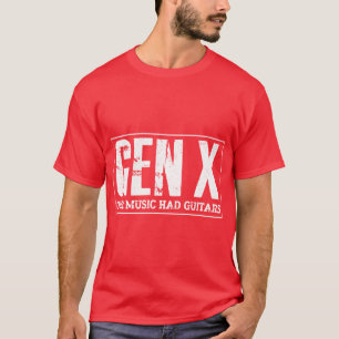 Camiseta Guitarrista Engraçado Geração X Nossa Música Tinha