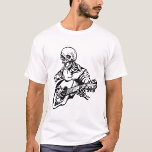 Camiseta Guitarrista Esqueleto Rocker