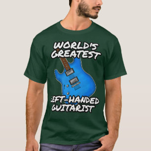 Camiseta Guitarrista esquerdista canhoto Engraçado Músico d
