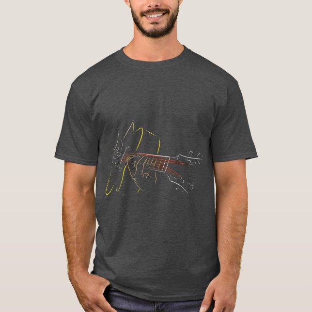 Camiseta Guitarrista Excelente Acústico ou Banda (Frente)