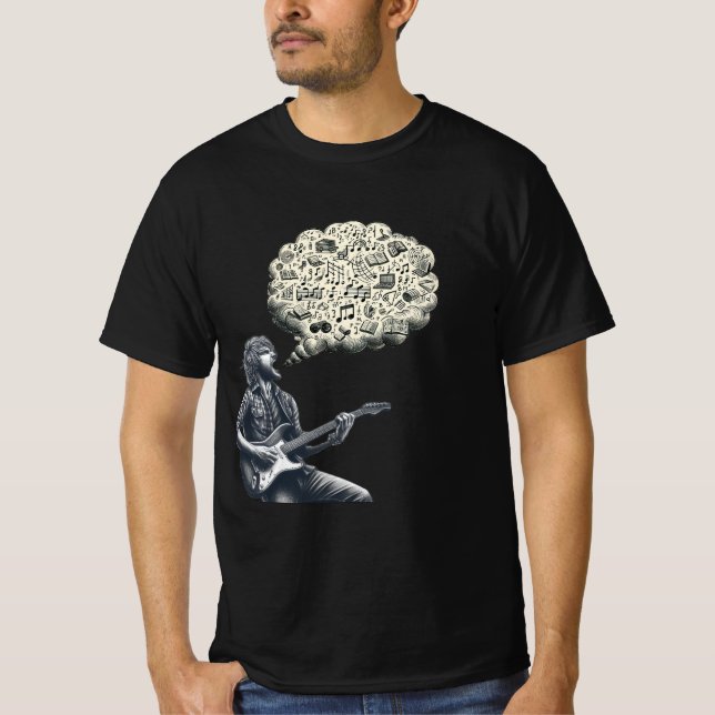 Camiseta Guitarrista explosivo Solfeggio (Frente)