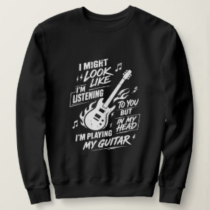 Camiseta Guitarrista Feminina Engraçada Tocando Violão Na M