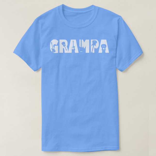 Camiseta Guitarrista Grampo Grampa Música Engraçada Pais (Frente do Design)