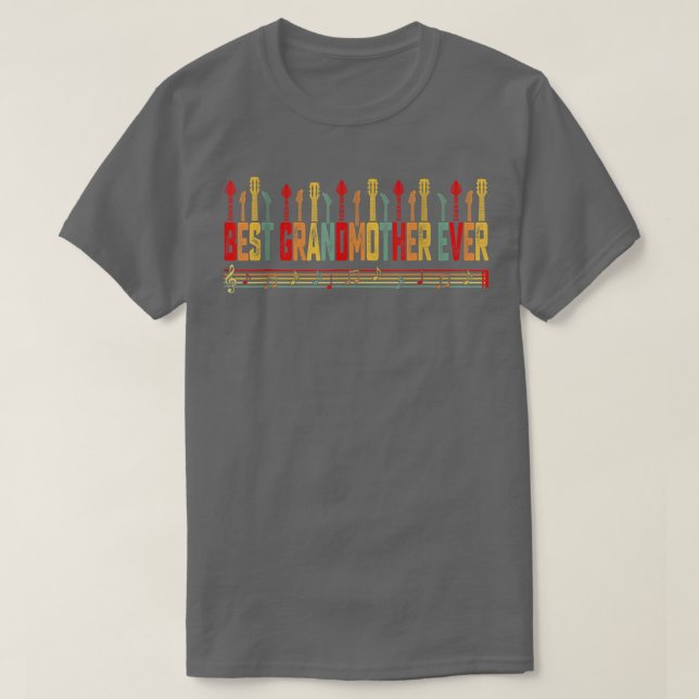 Camiseta Guitarrista Mãe Melhor Avó Alguma Vez Guitar Moth (Frente do Design)