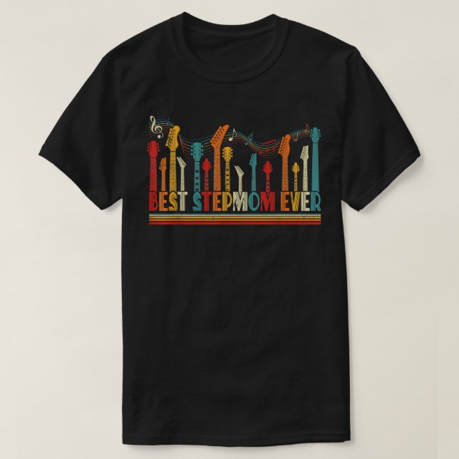 Camiseta Guitarrista Mãe Melhor, Mãe de Violão, Mãe de Mãe (Frente do Design)