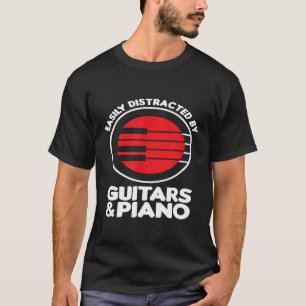 Camiseta Guitarrista Musical Aco de Piano-Guitarrista distr