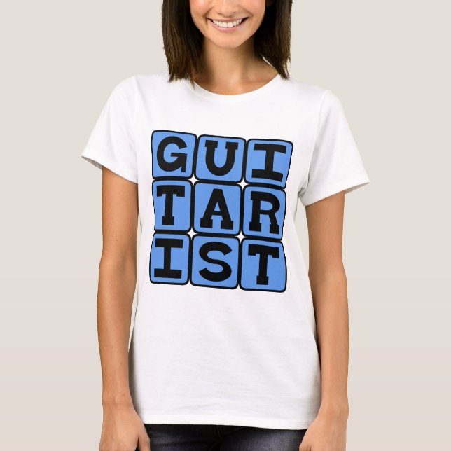 Camiseta Guitarrista, Músico de Cordas (Frente)