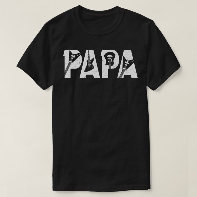 Camiseta Guitarrista Pai Engraçado Papá Música Violão Pais  (Frente do Design)
