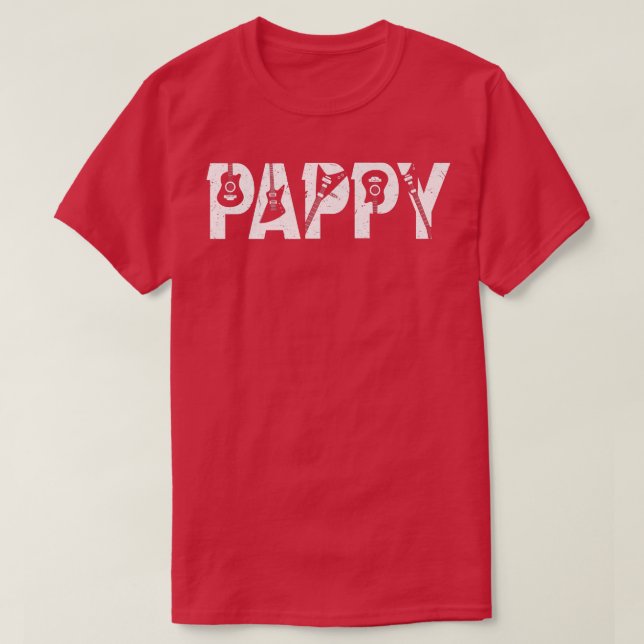 Camiseta Guitarrista Pai Funny Pappy Music Guitar Pais D (Frente do Design)