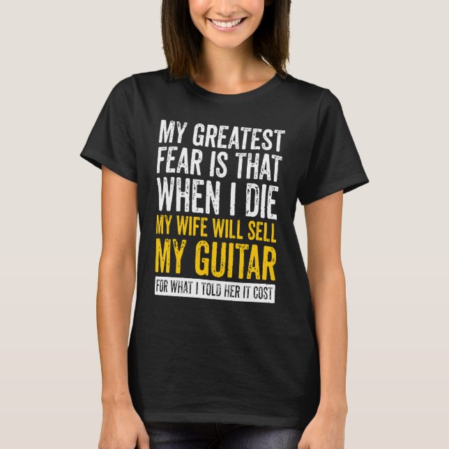 Camiseta Guitarrista Piada Guitarrista Marido (Frente)