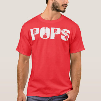 Camiseta Guitarrista Pop Música Engraçada Violão Pais Da
