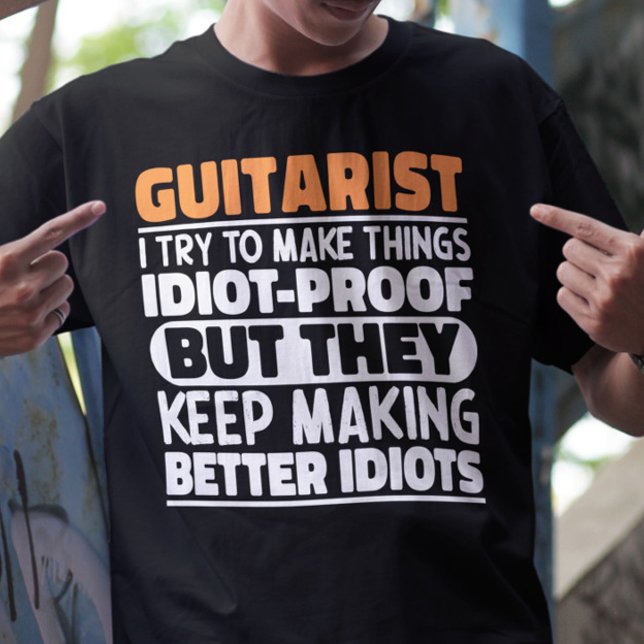 Camiseta Guitarrista Tento Fazer Coisas Engraçadas (Criador carregado)