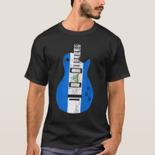 Camiseta Guitarrista Vintage Músico Bandeira da Nicarágua