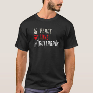 Camiseta Guitarrón Mexicano Instrumento Musical Paz Amor