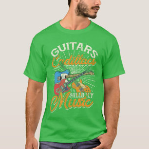 Camiseta Guitars Cadillacs Hillbilly Música Country Songs a