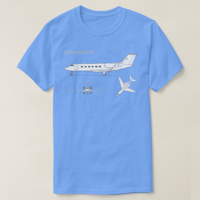 Camiseta Gulfstream G IV Business Jet ABpng TShirt (Frente do Design)