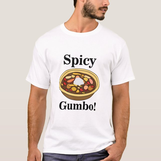 Camiseta Gumbo Comida Spicy Gumbo (Frente)