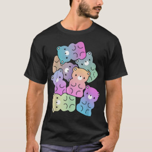 Camiseta Gummy Bear Design Kawaii Aestético Te
