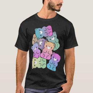 Camiseta Gummy Bear Design Kawaii Aestético Te