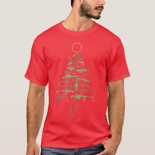 Camiseta GUN CHRISTMAS TREE Funny Guns Xmas Light Tree