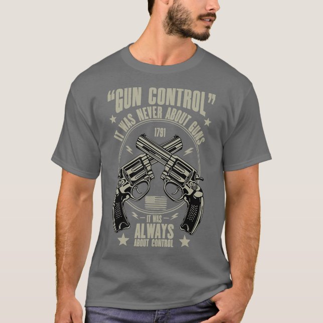Camiseta Gun Control Hoax Gift Tee para Emenda de segundo (Frente)