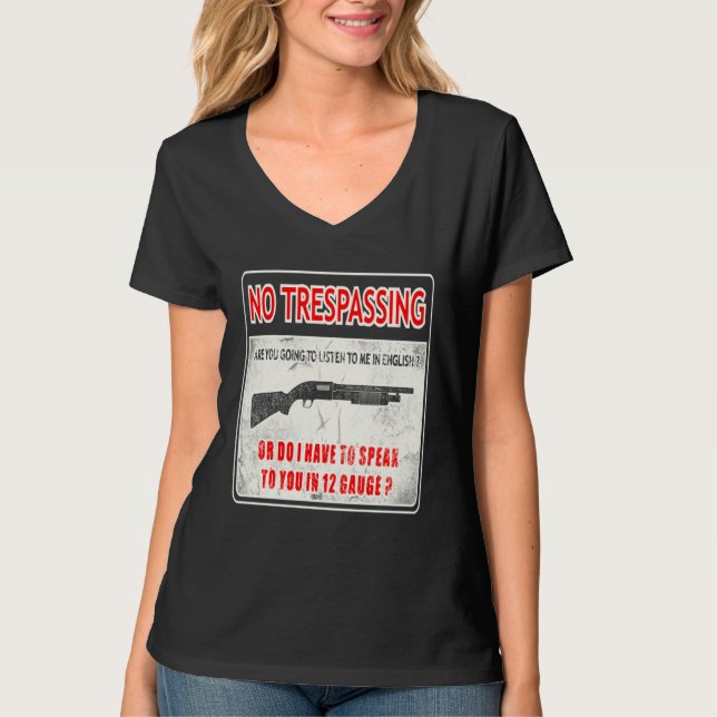 Camiseta Gun Control No Trespassing 2nd Amendment Freedom (Frente)