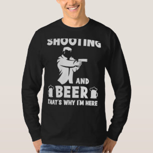 Camiseta Gun e Beer: É por isso que estou aqui um Tee Engra