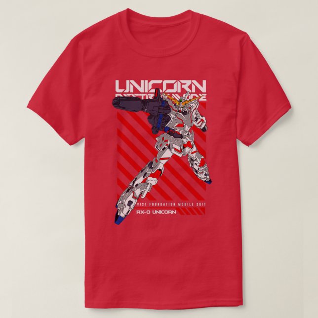 Camiseta Gundam RX0 Unicorn Destroy Mode  (Frente do Design)