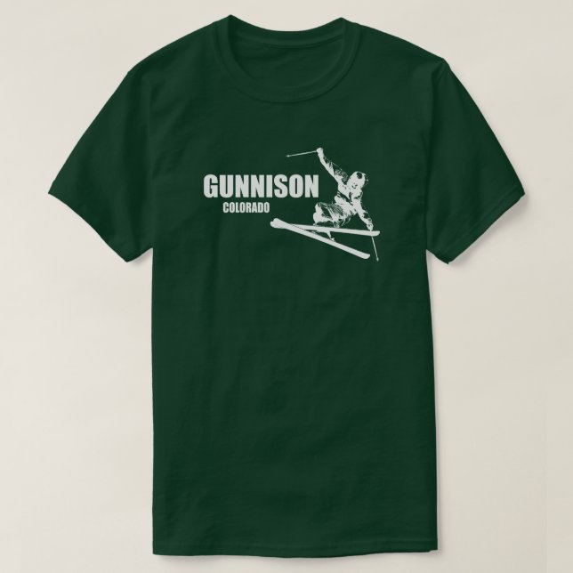 Camiseta Gunnison Colorado Skier (Frente do Design)