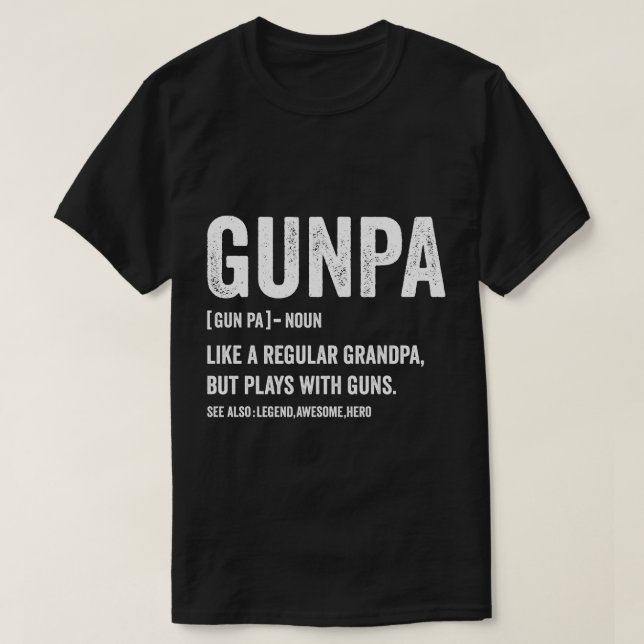 Camiseta Gunpa Como Um Avô Normal, Mas Mais Divertido E Don (Frente do Design)