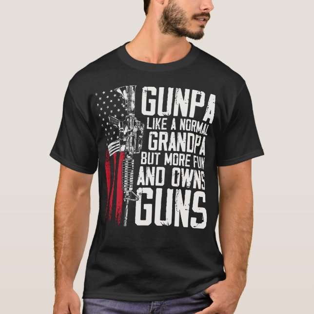 Camiseta Gunpa Como Uma Diversão Normal Do Vovô E Possui Ar (Frente)