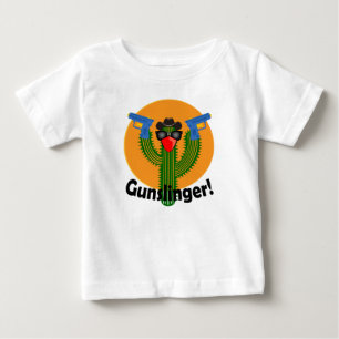Camiseta Gunslinger Cactus Design - Baby Fine Jersey T-Shir