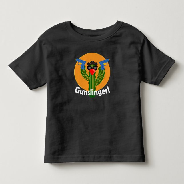Camiseta Gunslinger Cactus Design - Toddler Fine Jersey T-S (Frente)