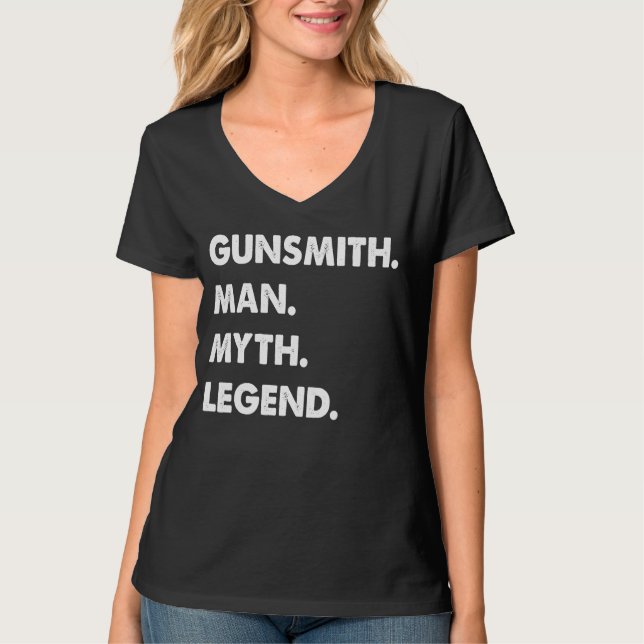 Camiseta Gunsmith Man Myth Legend (Frente)
