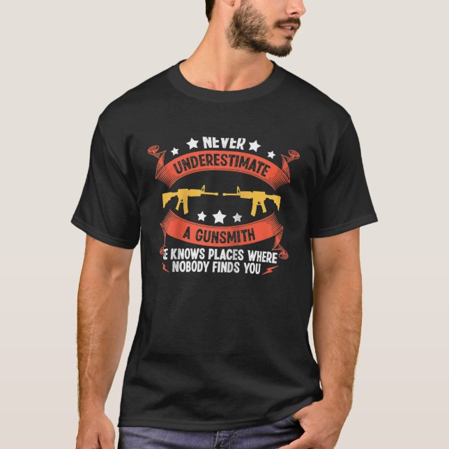 Camiseta Gunsmithing Arma Gunsmith Guns Maker Cita Ragl (Frente)