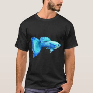 Camiseta guppy azul neon