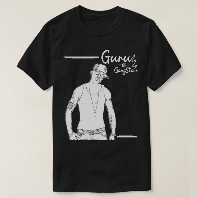 Camiseta Guru de Gang Starr (Frente do Design)