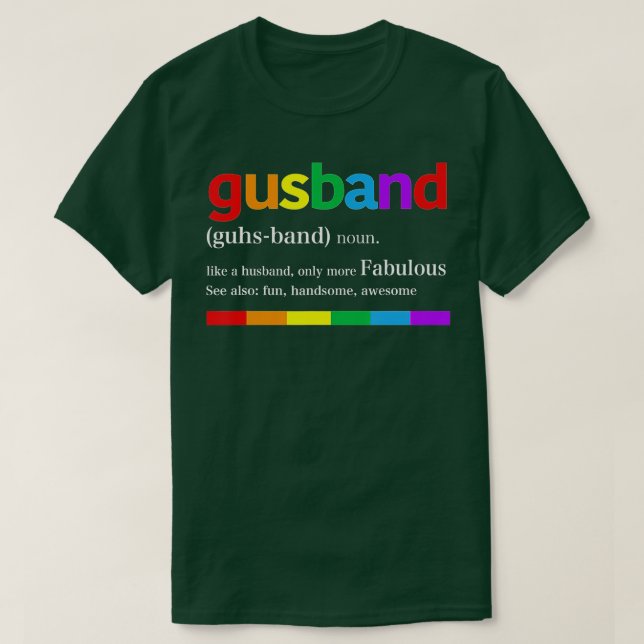 Camiseta Gusband engraçada como um marido mais fabuloso Gay (Frente do Design)