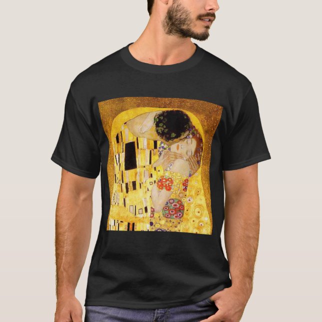 Camiseta Gustav Klimt A Pintura Clássica Beija (Frente)