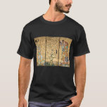 Camiseta Gustav Klimt - Árvore de Vida de Stoclet Frieze<br><div class="desc">Stoclet Frieze Triptych: Árvore da Vida,  Fulfillment,  Expectativa - Gustav Klimt,  Cartão,  1909</div>